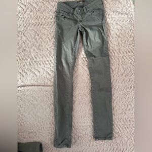 PAIGE Green/Grey Skinny Jeans Size 24 Stretch Denim